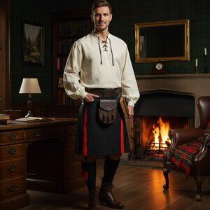 Men’s Rainbow Utility Kilt Cargo Hybrid Pride Kilt Adjustable